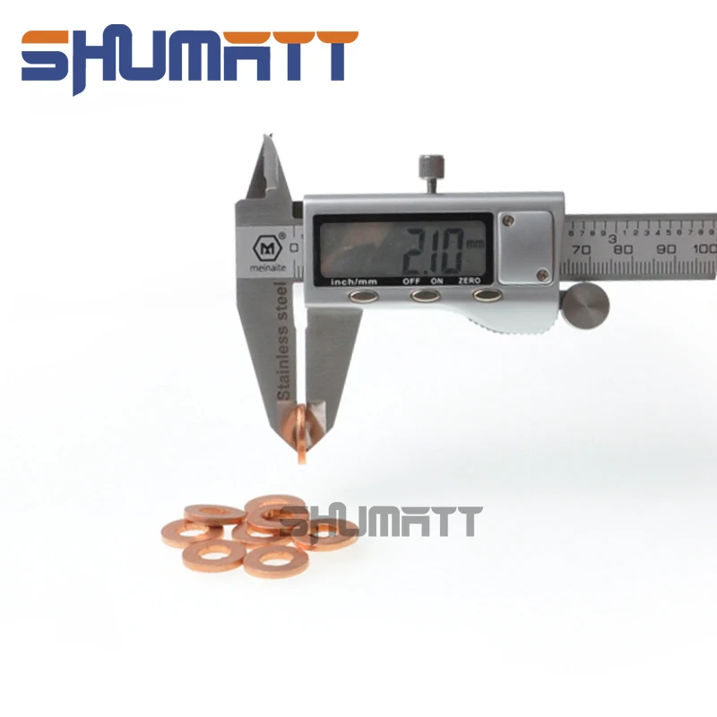 100PCS New Shumatt F00VC17504 Fuel Injector Copper Washer Shim For Injector