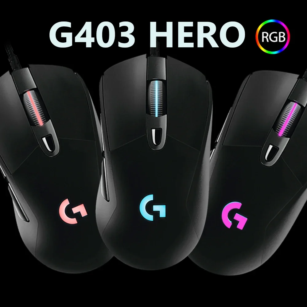 Logitech - G403 Hero Wired Optical Gaming Mouse - Black