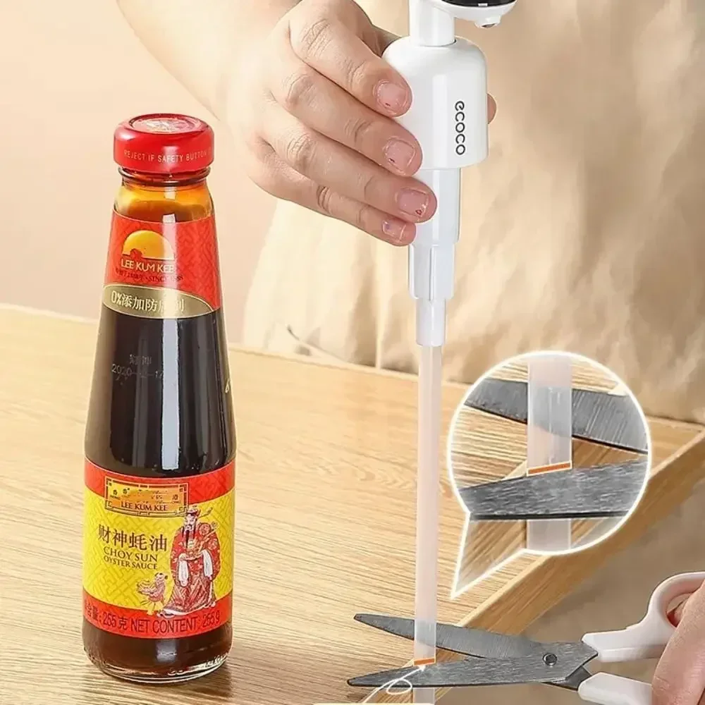 ECOCO Push-type Oyster Sauce Squeezer Quality Food-grade Reusable Press Mouth ABS Universal Pump Head Kitchen