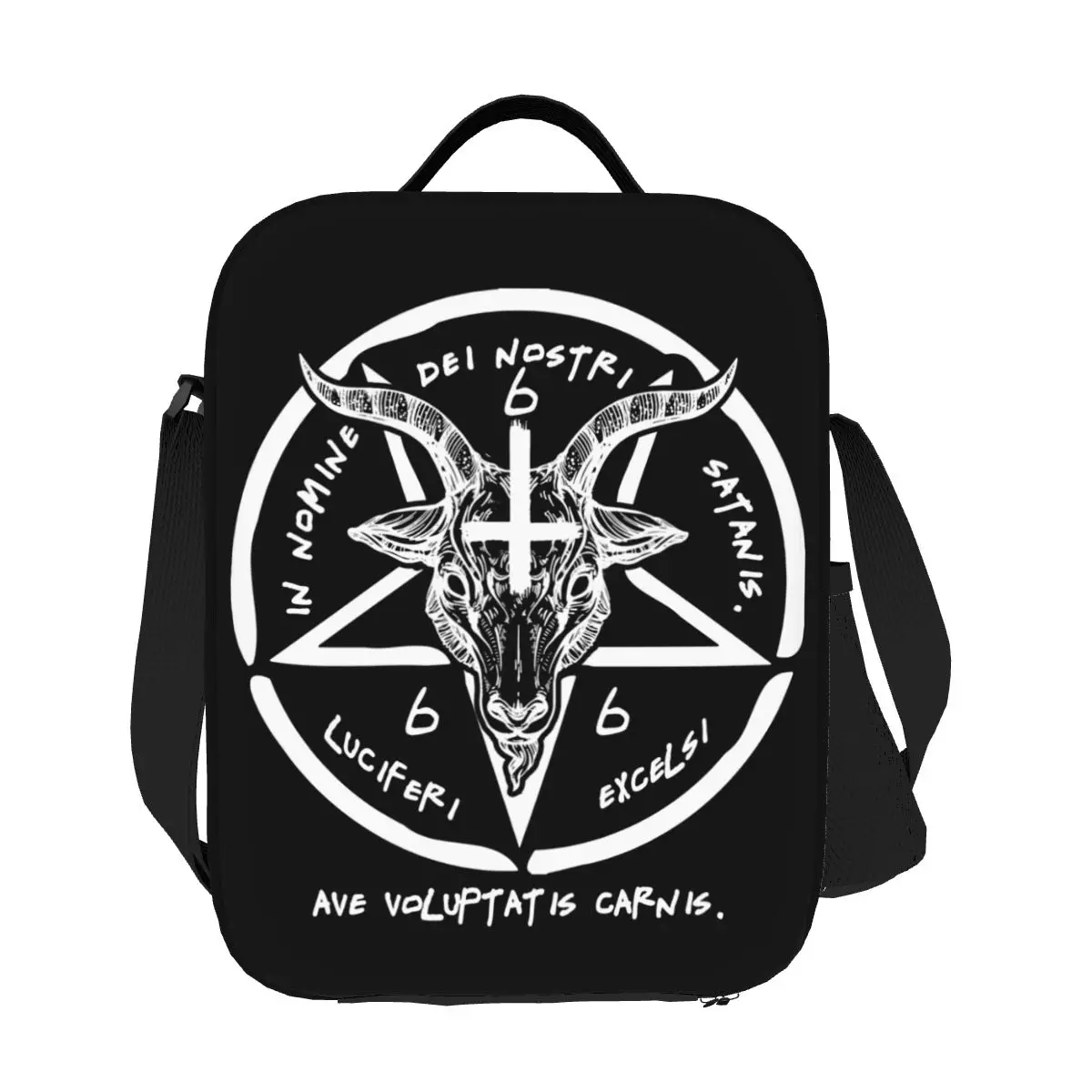 666 Baphomet wärme isolierte Lunch Bag Siegel von Satan Knights Templer tragbare Lunch-Tasche für Bento Food Box