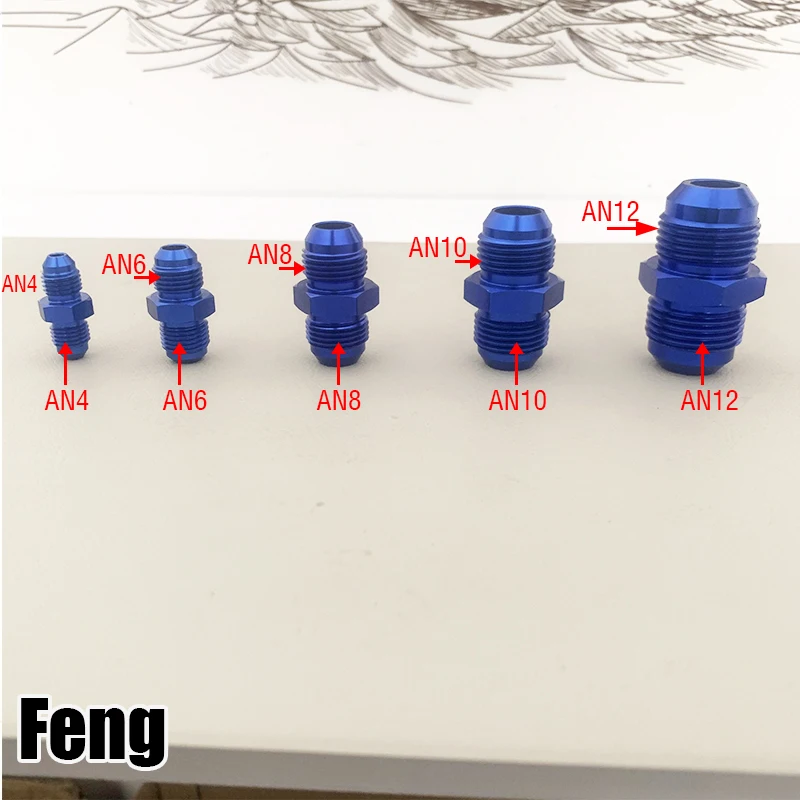 Male AN4 AN6 AN8 AN10 AN12 To Male AN4 AN6 AN8 AN10 Thread Straight Fuel Oil Air Hose Fitting Adapter Car Auto Accessories swivel hose end fitting pipe straight adapter fitting
