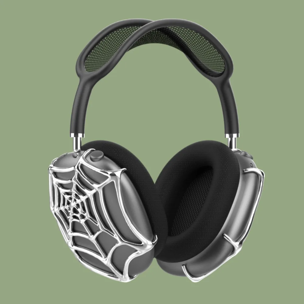 Airpods Max Case Y2k Spider Web Headphone Case Custom Silver