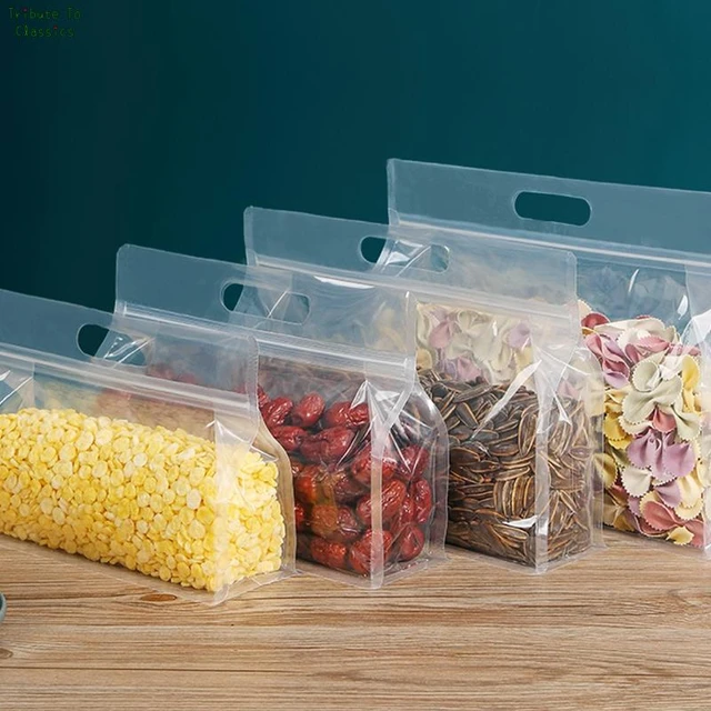 Silicone Food Storage Bag Reusable Stand Up Zip Shut Bag Leakproof  Containers Fresh Bag Food Storage Bag Fresh Wrap Ziplock Bag - AliExpress