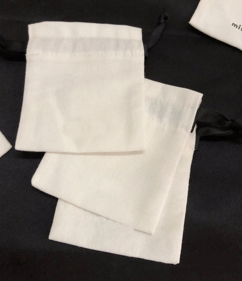 50PCS 사용자 정의 로고 코 튼 Drawstring 가방 포장 수 제 선물 비누 파티 결혼식 포장 재사용 가능한 향 주머니 저장 선물 주머니