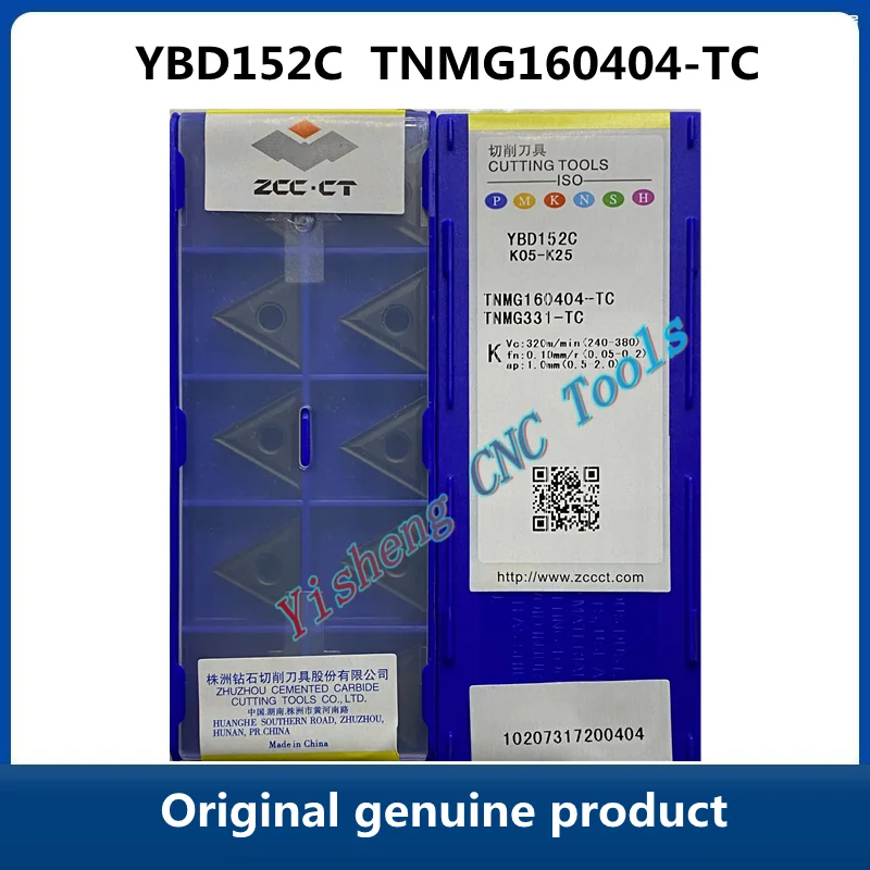 

Free Shipping Original ZCC CT YBD152C TNMG160404-TC YB7315 Carbide Inserts CNC Turning Tool Lathe Cutter Tools