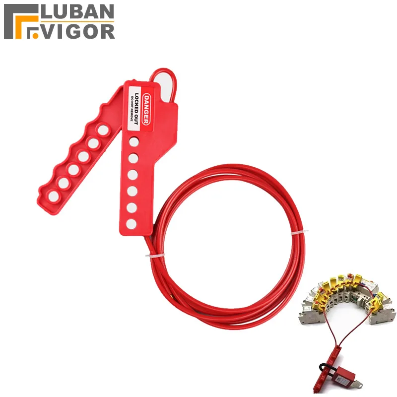

Grip Type Universal Cable Locks gate valve Lock Diameter 3.5mm Safety Cable System Lockouts Industrial safety locks