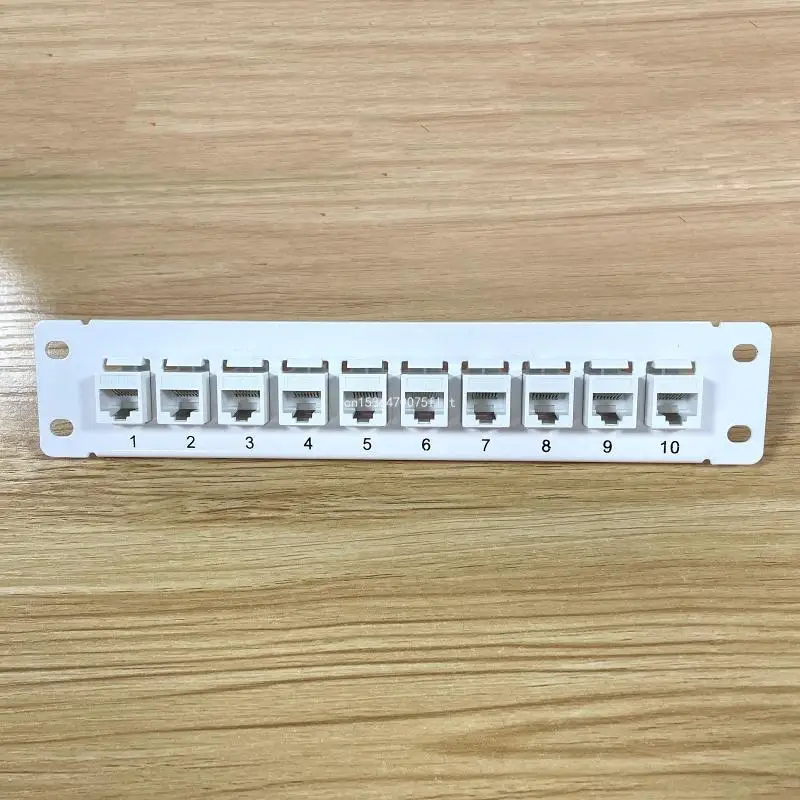 CAT5eUTP STP 케이블링 Dropship용 후면 바 벽걸이 또는 랙마운트가 있는 커플러 패치 패널을 통한 10 포트 CAT5e RJ45