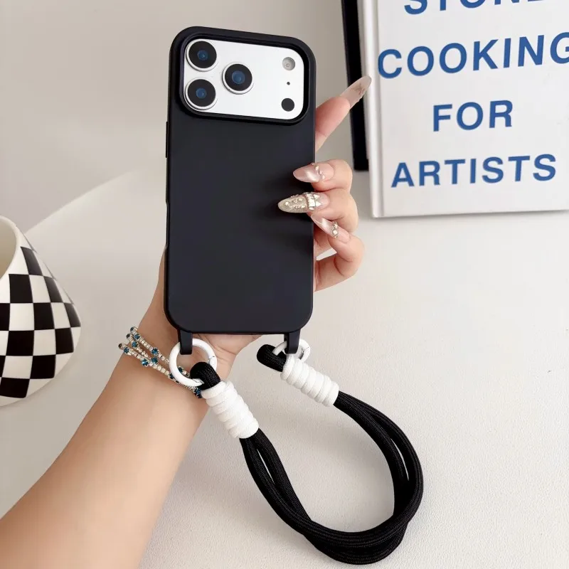 Shockproof Wrist Strap Case with Portable Hand Lanyard and Soft Silicon Candy Cover