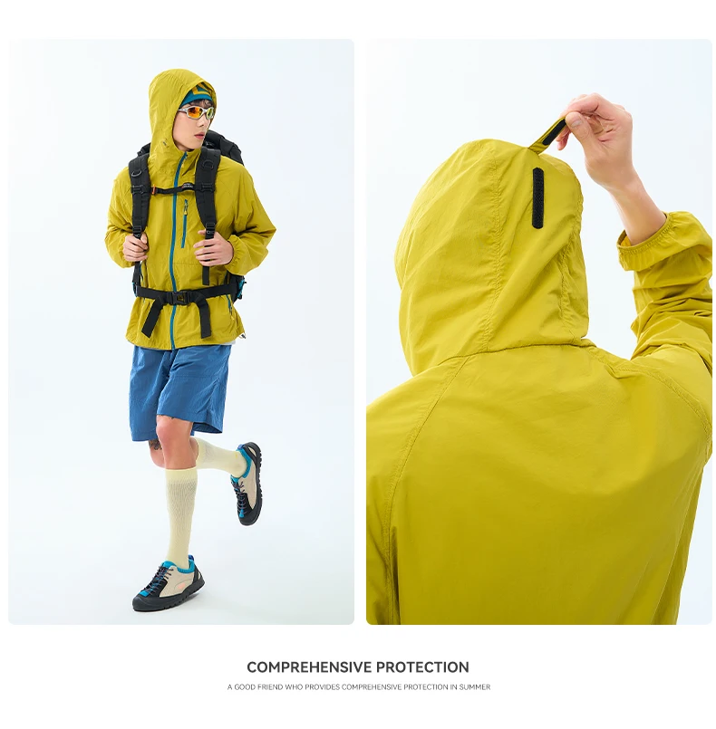 Lightweight Hooded Hiking Windbreaker Jacket for Trail Wear