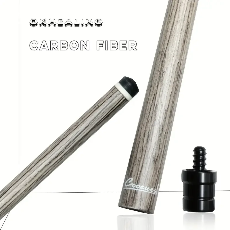 Billiard Shaft Customized Carbon Fiber Billiard Shaft Wood Print Black Technology Low Deflection Pro/Conical Taper for Pool Cue Stick