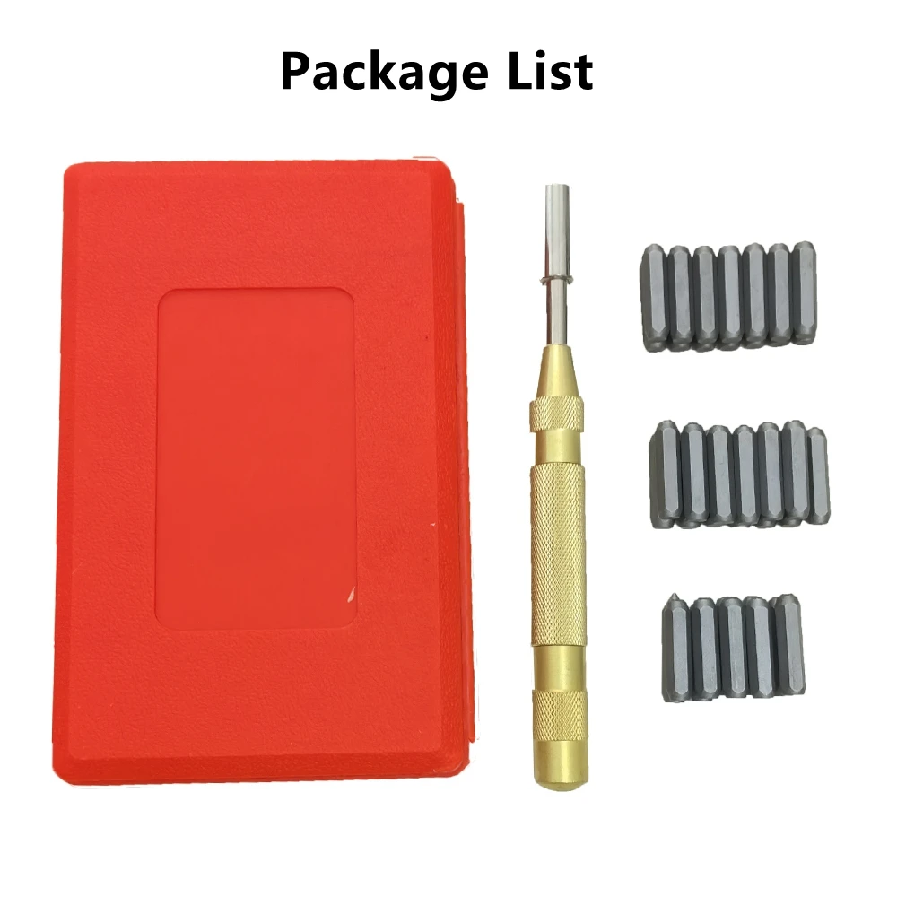38Pcs Steel Die Metal Stamping Kit Punch Tools 3mm Number Letter Alphabet Stamp Tools for DIY Jewelry Gold Silver Leather