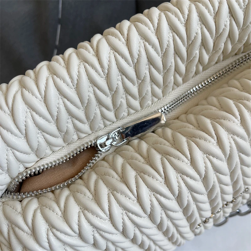 PU Leather Pleated Shoulder Bags For Women Classic Designer Handbags Lady Elegant Female Bags Solid Color Fashion Casual Totes