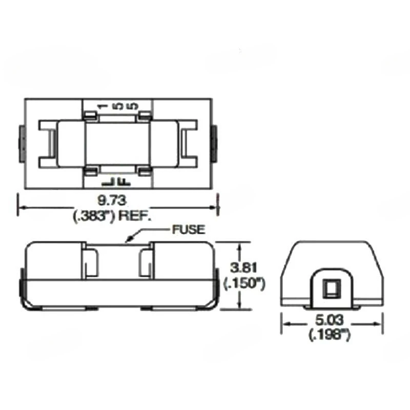 10PCS 1808 0451 SMD fuse holder Socket fuse box base transposon 6.1x2.69mm temperature Plastic Shell portafusibili