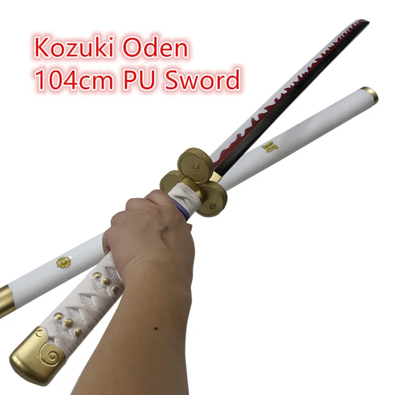 104Cm Cosplay Sword 1:1 Anime Sword Roronoa Zoro Aki Mizu Sword Arma Katana Safety Pu Ninja Knife Samurai Sword Toy