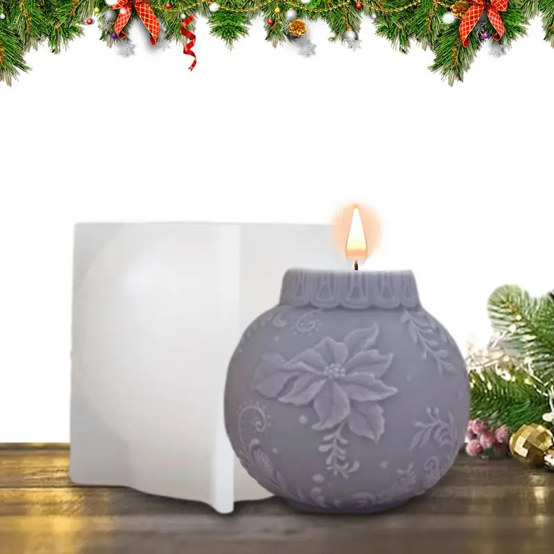 

Christmas Candle Molds DIY Snow Globe Lantern Mold Multifunctional 3D Embossed Handmade Candle Crafts For Home Decor Accessories
