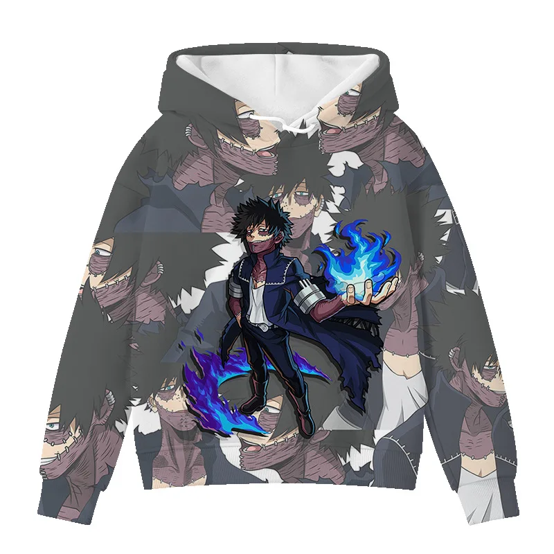 My Hero Academia Todoroki Shoto Hoodies Boys fashion Harajuku sweatshirt Girls Casual Clothes Children Funny Creativity Hooded children's anime hoodie Hoodies & Sweatshirts