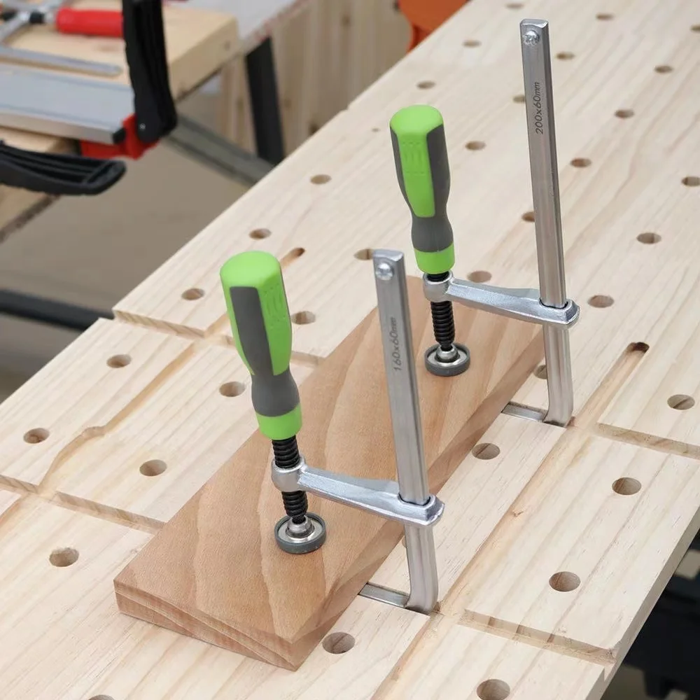 2pcs 160 *60MM Quick Adjust Screw Handle Track Saw Rail Clamps for Festool Rail Track Saw and MFT Table Woodworking Tools