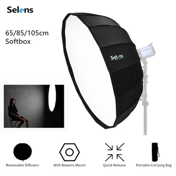 Selens Diffuser Reflector Parabolic Umbrella Softbox Honeycomb For Photo Studio Kits Flash Light Photography Props софтбокс