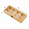 Display Cabinet Wooden Tea Coffee Rack Storage Box 8Compartment Wood + Glass 1 PCS 6