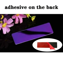 Gold Stainless Steel Name Badge Holders with Round Corners - 10 Pack, 70x20mm, Laser Engraving Ready (Purple adhesive)
