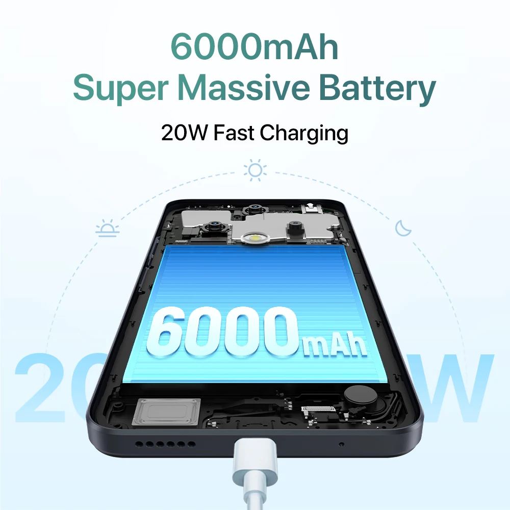 [Мировая премьер] UMIDIGI G100 смартфон Android 14 NFC 6.9" 120Hz 128GB 50MP Triple Camera 6000mAh Battery 20W Charging Dual SIM 5