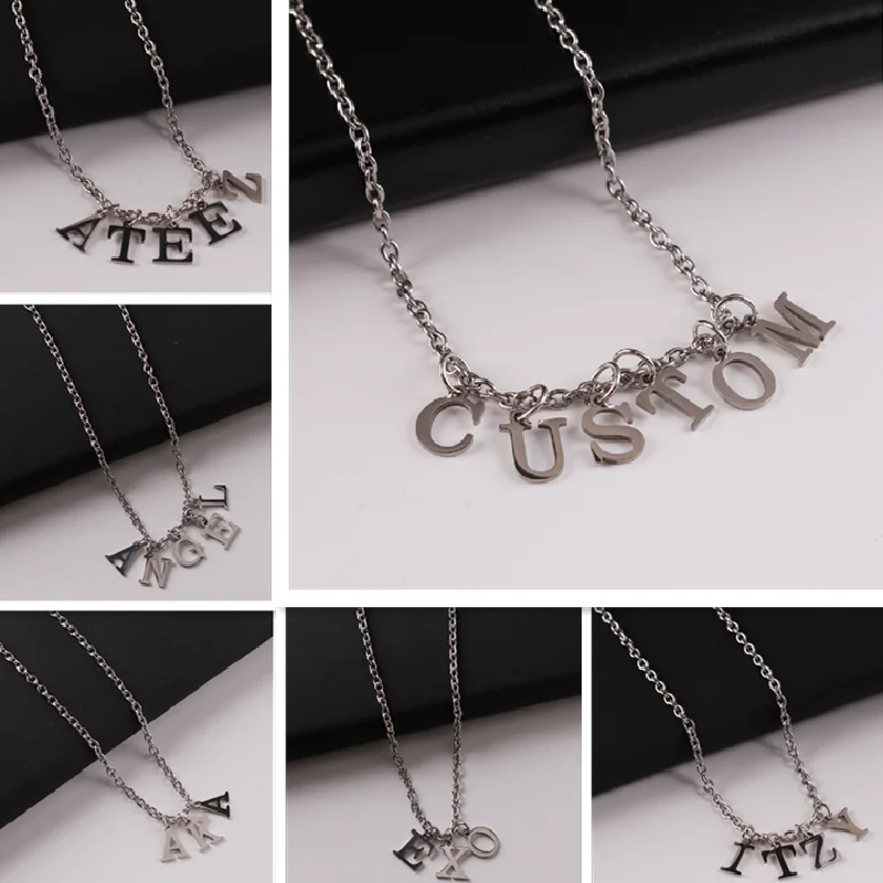 

Custom Letter Necklace 26 Uppercase Alphabet(A-Z )Charms Chain Choker Minimalist Jewelry Necklace Gifts For Woman and Man P2020