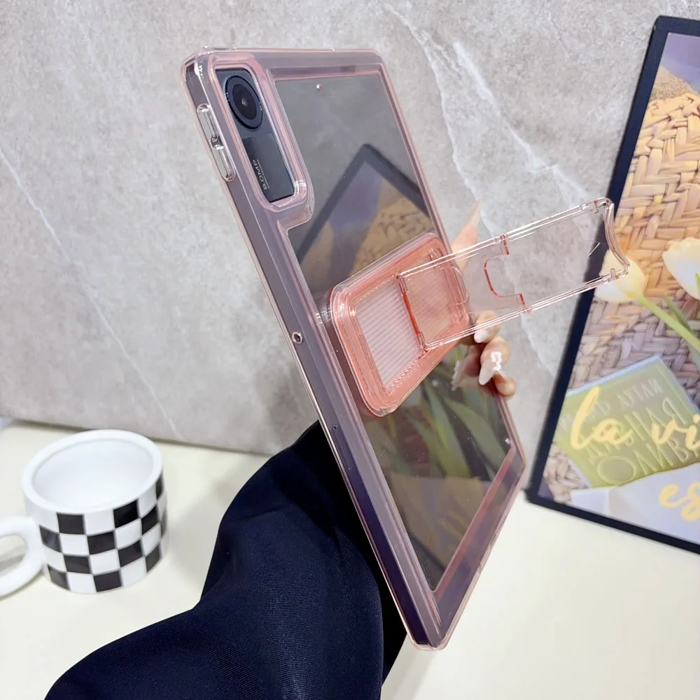 Shockproof Icy Colors Acrylic TPU Protective Case with Kickstand