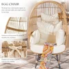 4-piece Bohemian Outdoor Furniture Set with Egg Chair and Ice Bucket, Small L-shaped Willow Conversation Segmented Sofa Set 2