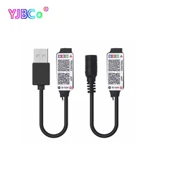 DC 5V 12V Mini BT RGB LED Strip Controller Bluetooth-compatible 4.0 dimmer USB interface IOS Android APP for RGB Lights tape