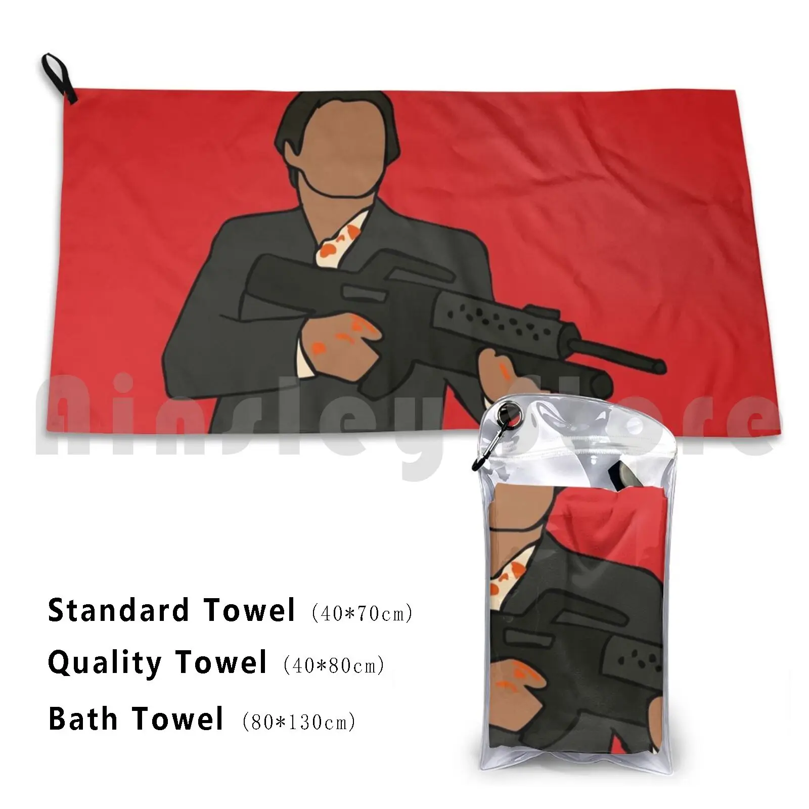 Tony Montana Scarface Telo Mare Asciugamano Di Qualità Ad Asciugatura Rapida Tony Montana Scarface De Palma Brian De Palma Al Pacino