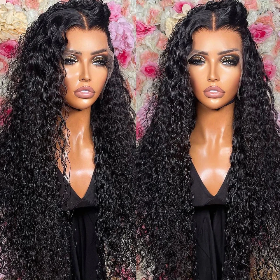 Deep Wave 13x4 Frontal Wig Human Hair Wigs Water Curly Lace Front Lace