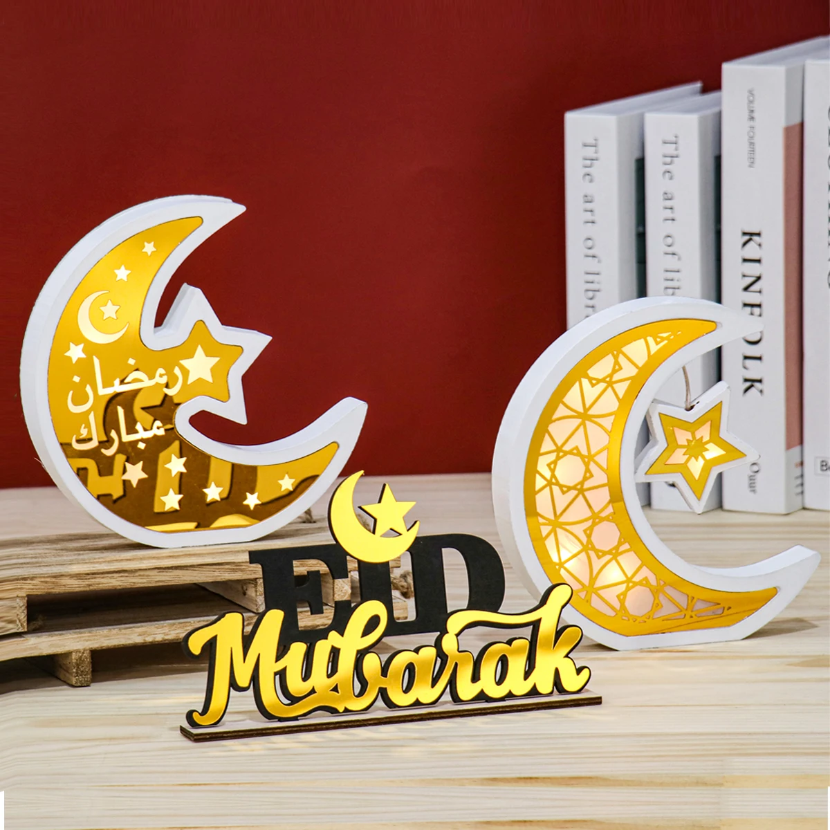 DIY Holz Kerzenhalter Eid Mubarak Ramadan Hause Tisch Leuchter Dekor Muslim  Islamischen Festival Party Leuchter Geschenk - AliExpress