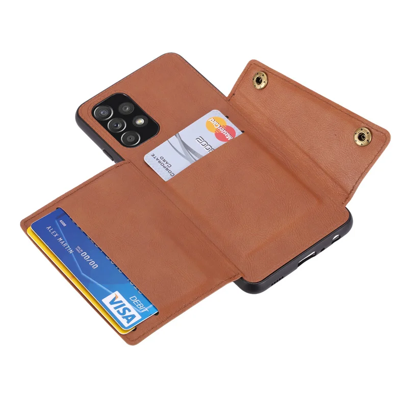 Premium PU Leather Wallet Phone Case with Magnetic Car Holder and Card Slots, Stand Cover