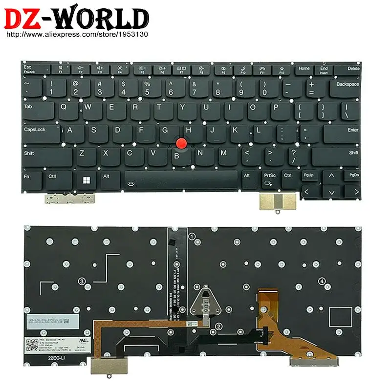 Eua Reino Unido Inglês jp Teclado Retroiluminado Japonês para Lenovo Thinkpad X13s Gen1 Portátil Sn21e04788 Sn21e04784 Sn21e04735 - Imagem 3