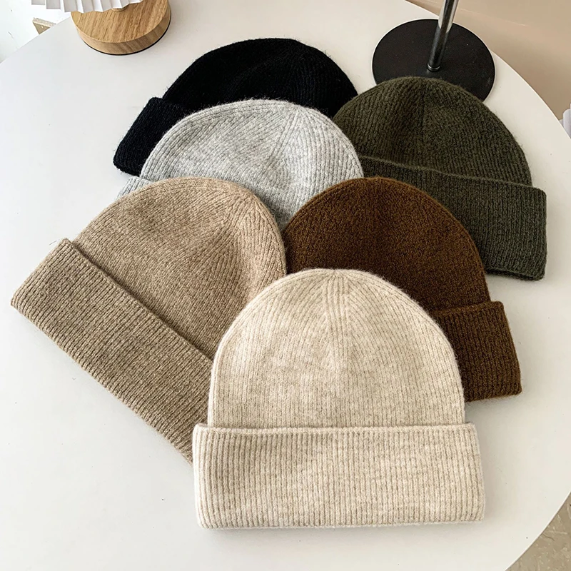 

Hat Women Autumn Winter Wool Knit Beanie Men Warm Soft Skiing Accessory For Outdoor Sports