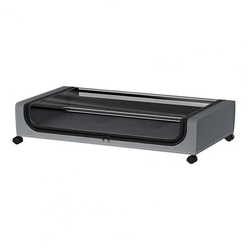 Under-bed Storage Case Dust-proof under Bed Storage Container Dustproof Under-bed Storage Box with Wheels Zipper for Quilts 6