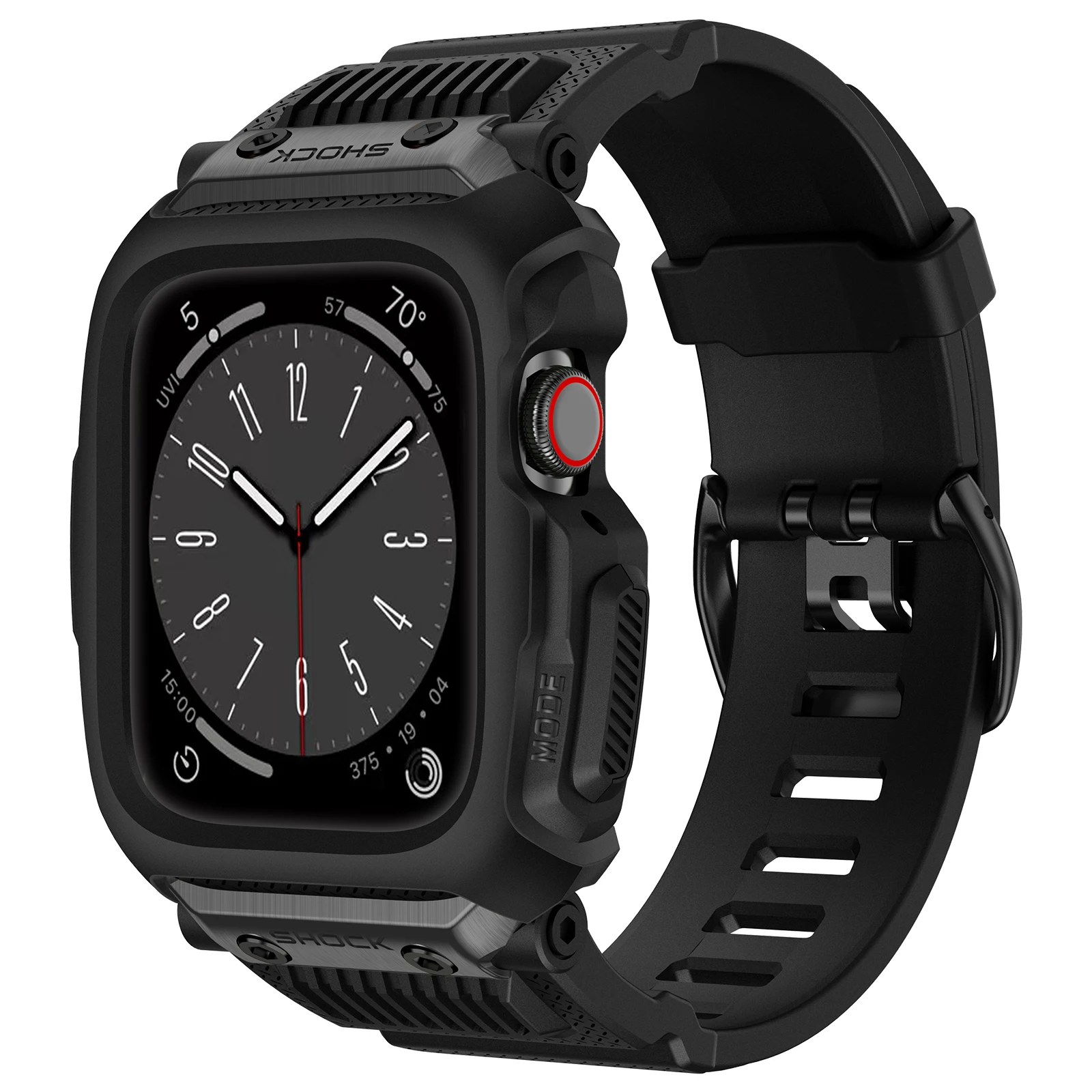 

Армированный ремешок для Apple Watch Series 8 Band 7 6 5 4 45 мм 44 мм, силиконовый бампер для iWatch 3 42 мм, ремешки для часов