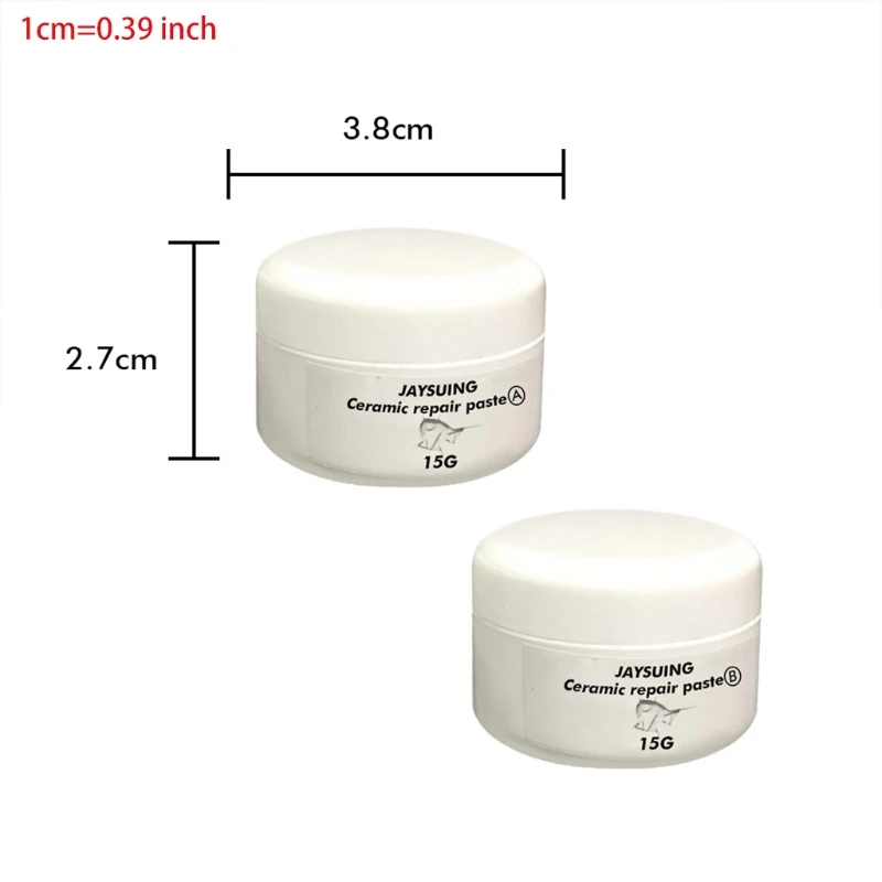 Kit de Réparation pour Baignoire, Carrelage et Douche, Pâte Céramique  Adhésive, Agent de Réparation, Bain, Crème Réparatrice Adhérente, A + B,  30g, 50g