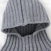Autumn Winter New Newborn Baby Knitting Warm Scarf Cap Boy Girl Infant Solid Fashion Pullover Hat Kid Windproof Earmuffs Caps 6