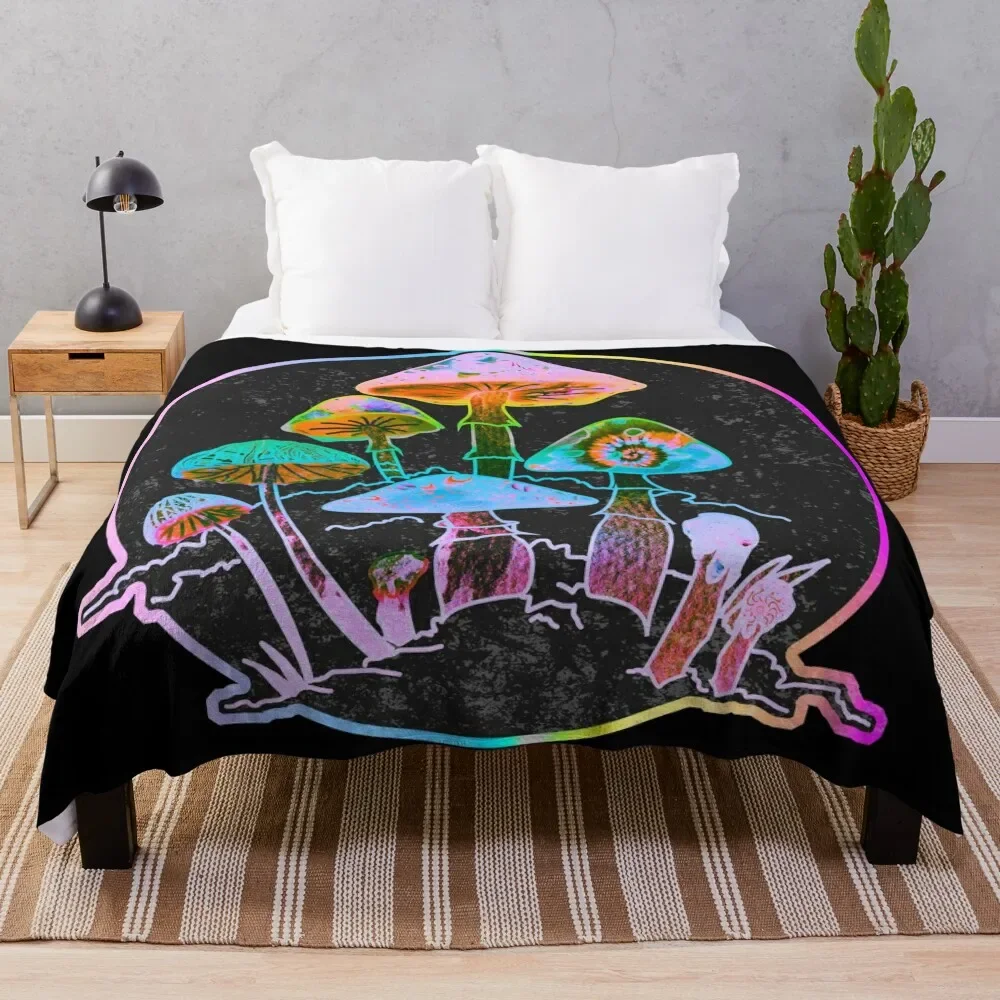 

Garden of Shrooms 2020 Throw Blanket Flannel Large Soft Beds Shaggy Blankets