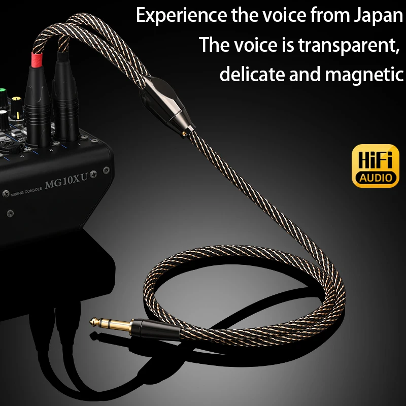 Hifi TRS 6.5mm- XLR  ̺, ǰ 6N OFC 6.5mm-2XLR ̺ Y ø  ڵ, Ŀ ͼ