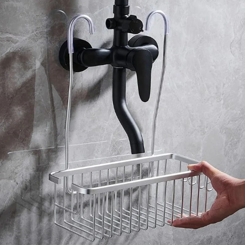Bathroom Shower Rack Toilet Shower Gel Hanging Basket Storage Rack Room Wall Hanging Corner Shelf