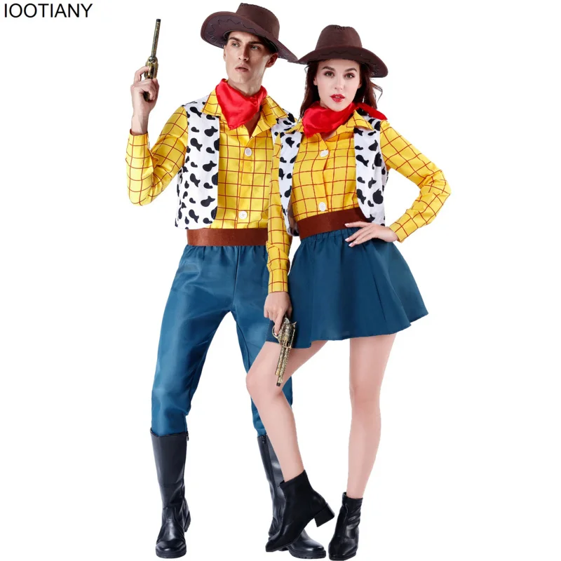 

Unisex Sheriff's Halloween Carnival Dress Up Party Toy Stage Performance Cowboy Christmas Dress Cosplay Story Woody Costume Sets