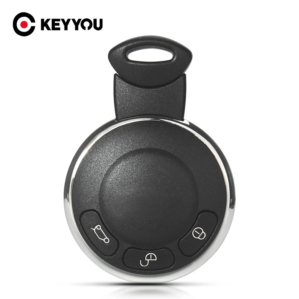 KEYYOU 3 Button Replacement Remote Control Car Key Case Fob Shell For