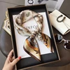 Fashion Print Square Scarf Hijab For Women Girls Satin Silk Bandana Muslim Headband Neckerchief Hair Band Wrap Shawls Foulard 3