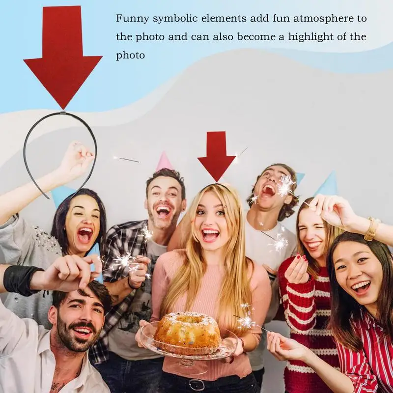 Arrowhead Headband Funny Arrowhead Hairband Elastic Novelty Hair Accessories Game Headpiece for Photo Booth Props Party Supplies