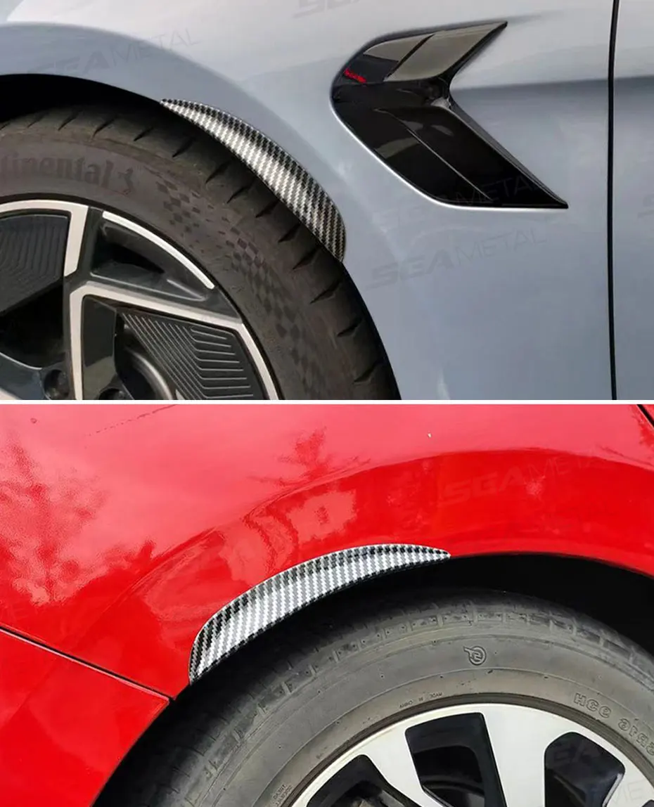 BLALION 4 Teile/satz Auto Rad Augenbraue Arch Trim Seite Fender Flare Streifen Universal Gebogene Anti-Scratch Räder Lip Streifen Auto Aufkleber – Detail 11