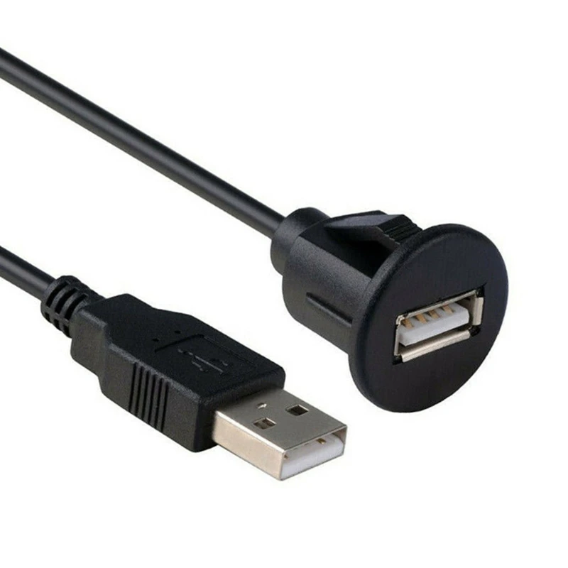 자동차 대시보드 매립형 오디오 라인 USB 2.0 포트 패널 연장 케이블 소켓