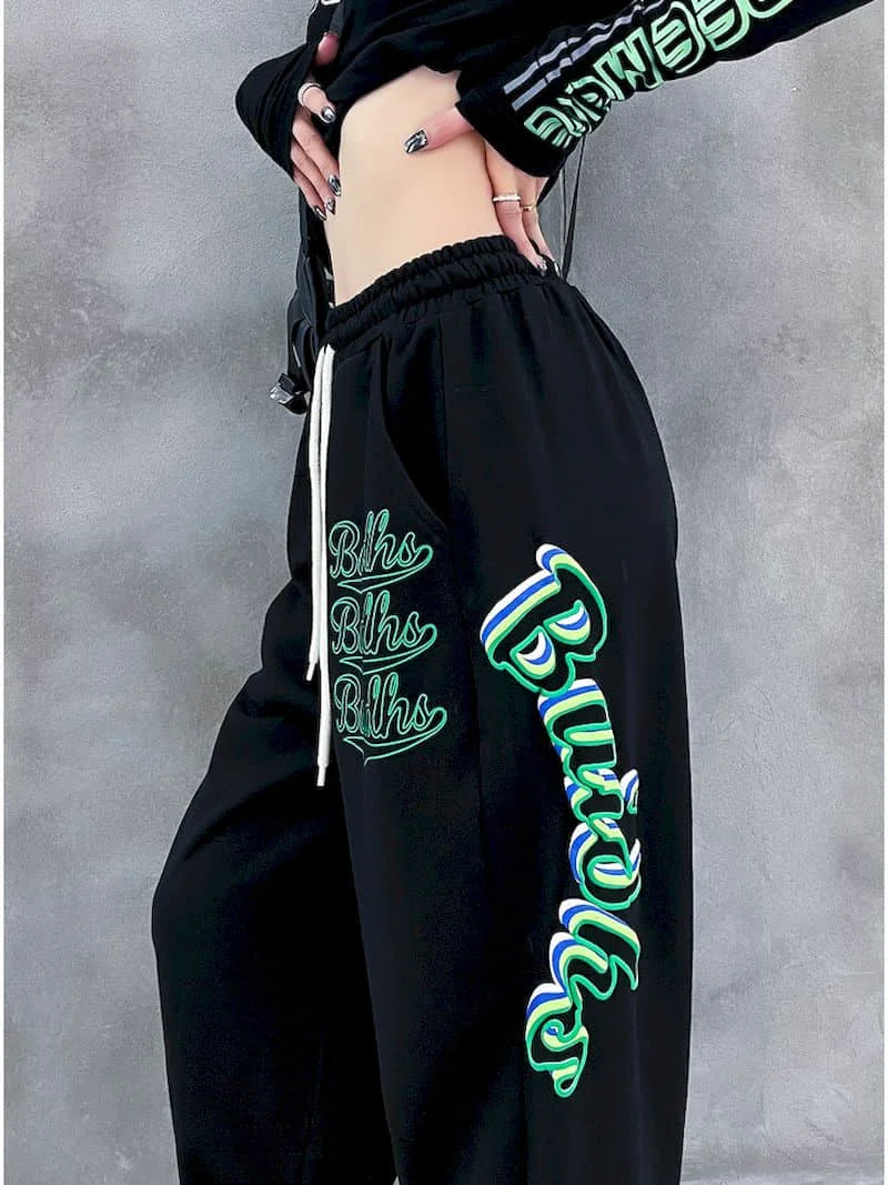 Women Pants Hiphop American Sweatpants Jazz Trendy Thin