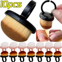 1/10pcs Nails Art Dust Brush Buckle Brush Ring-shaped Brush for Nail Dust Cleaning Professional Oval Gel Manicure Make Up Tool 1